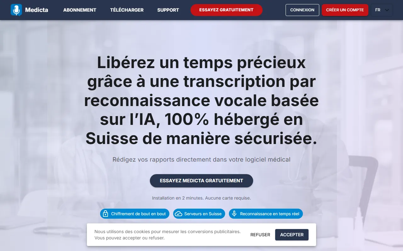 Aperçu du site Medicta